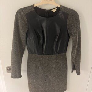 Club Monaco Leather & Tweed Dress – Size 0 – Gently Used